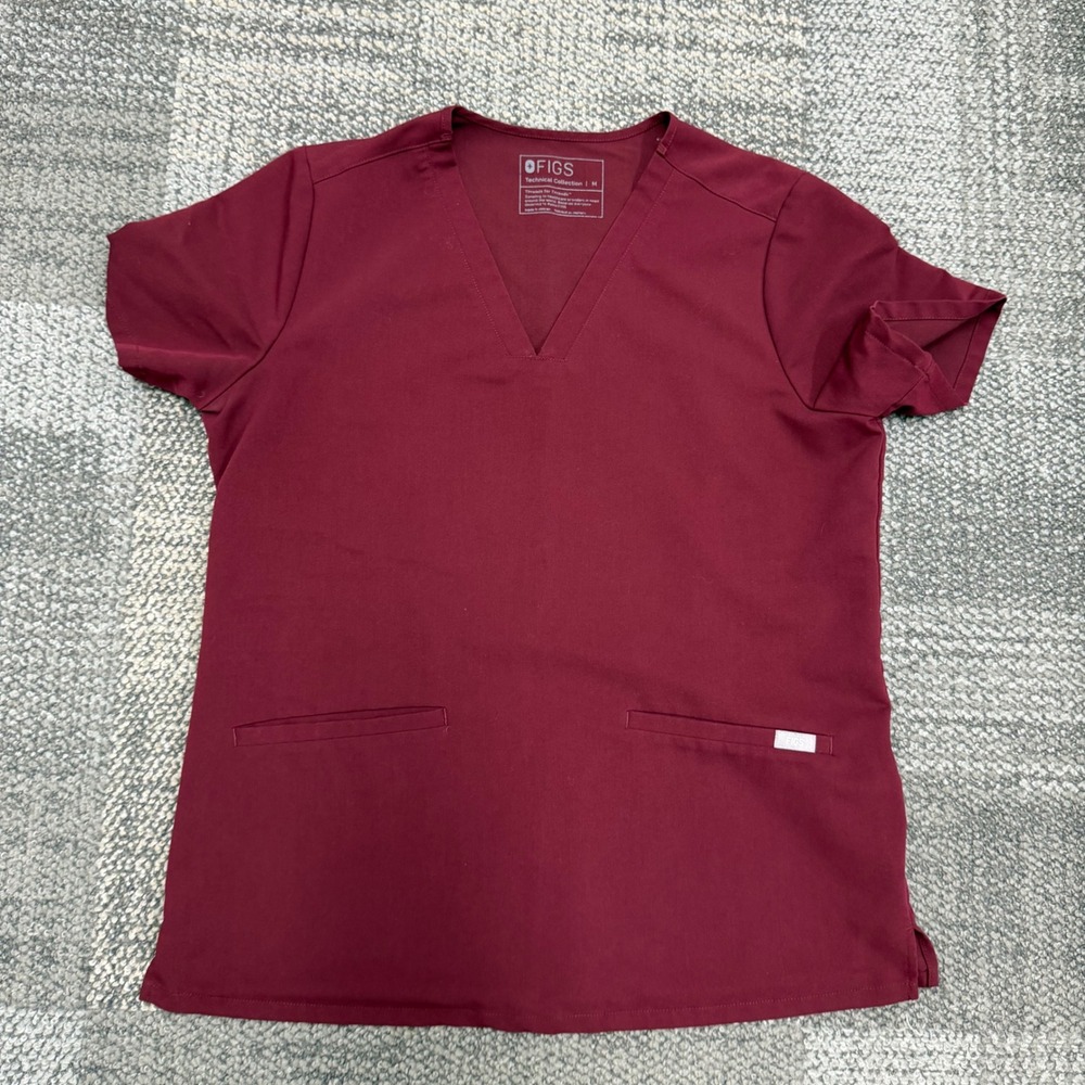 FIGS Scrub Set Womens Med Casma Med/Tall Kade cargo Burgundy Medical dental - Picture 2 of 8